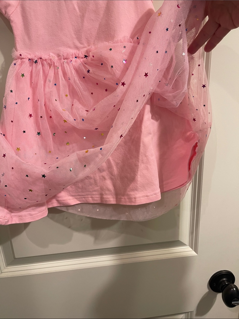 Toddler Pink Star-Print Tulle Dress - Picture 6 of 6